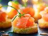 Cold smoked salmon sliced